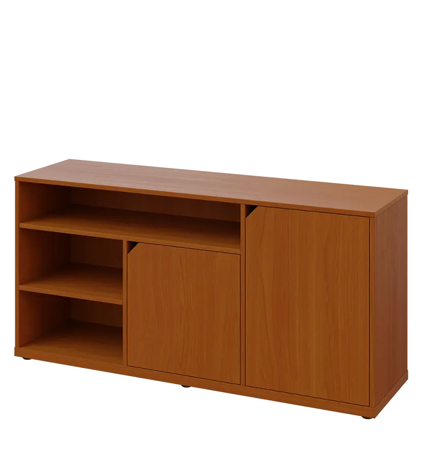 KU2-15DN3 P skříňka nízká 2-dveřová, nika, 740x1522x400, provedení pravé, třešeň šumavská